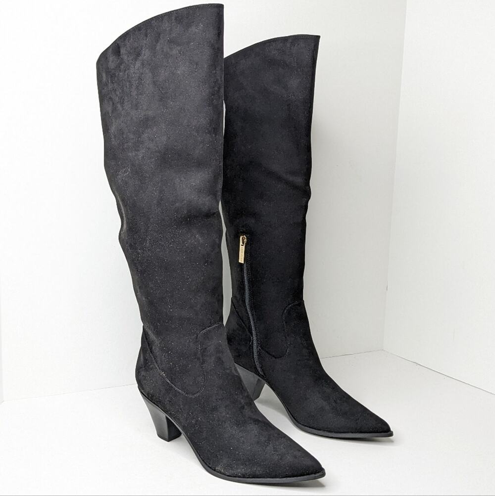 Anne Klein Webb Knee High Boots, Black, Women's 7